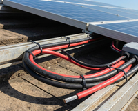 TÜV-Zertifizierter PV1-F H1Z2Z2-K 4mm2 6mm2 Wasserdichter UV-Beständiger XLPO-Isolierter Verzinnter Kupferdraht für PV-Anlagensysteme