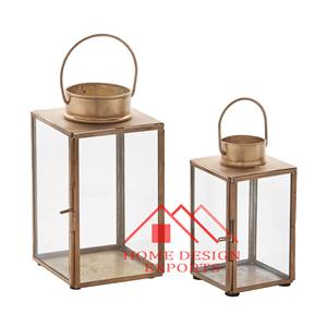 Ensemble de 2 centres de table de sol en gros bougie bougie lanterne pour la maison hôtels et restaurants maison décorative en métal bougie lanterne - Product Image 5