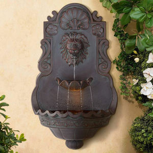 الطاقة الشمسية مع بطارية وكهربائية محمولة في الهواء الطلق راتنج الألياف الزجاجية الزخرفية الجدار شنقا رأس الأسد حديقة - Product Image 4