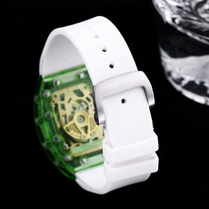 Reloj de Pulsera de Caucho con Diamantes y Zafiros Atemporales para Hombre, de Alta Gama, para Aniversarios, Ceremonias Formales, Uso Diario, Elegante - Product Image 6