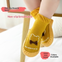 Chaussons-chaussettes antidérapants pour bébé, mignons, en coton à semelle souple, pour filles, motif dessin animé, pour tout-petits