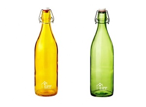 Bán Buôn <span class=keywords><strong>Swing</strong></span> <span class=keywords><strong>Top</strong></span> 300Ml 500Ml 1000Ml Tùy Chỉnh In Nước Ép Trái Cây Chai Thủy Tinh Với Thép Không Gỉ Lật - Product Image 2