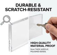 Aimant de réfrigérateur personnalisé en acrylique, motif dessiné à la main, décoration de cuisine et de maison, épaisseur 3 mm, découpe sur mesure, support noir