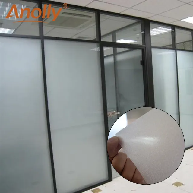 Anolly 1.22*50เมตรความเป็นส่วนตัวไวนิลม้วนกระจกตกแต่งพีวีซีแช่แข็งคงที่ยึดฟิล์มหน้าต่างคงที่