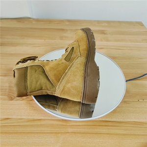 Botas de Desierto DFT1124 LAMAI en Color Verde Coyote, Personalizadas en Cuero Vacuno de Gamuza, Botas de Desierto en Color Marrón Oscuro - Product Image 6