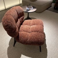 Fauteuil d'appoint moderne en velours à motifs abstraits - Fauteuil lounge capitonné avec pieds en métal pour salon et chambre à coucher