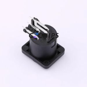 HP-31LT-EP XLR Connector Through hole Component (THT) Connector 4P Female Right Angle Insert 30A - Product Image 2