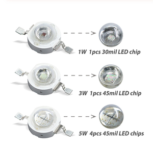 Perlas LED Epistar de Alta Potencia a Precio Económico, 620-630nm 460-465nm 0.75W 1W 3W 5W RGB Rojo Verde Azul Rosa Morado - Product Image 2