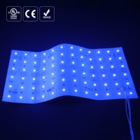 Easy DIY 5050 Feuille de Led noire RGBW pour mur de fond 3LED Cut DC12V Panneau lumineux LED flexible 14.4W Panneaux LED numériques UL