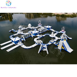 Isla inflable de parque acuático flotante gigante personalizable fabricada para ocasiones marítimas - Product Image 2