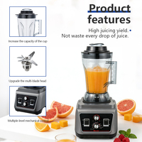 Blender commercial de grande capacité 4,5 L, mixeur à jus, moteur haute vitesse 9850, silencieux, 2200 W, mélangeurs robustes