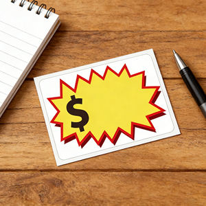 ป้ายราคาขายสำหรับร้านค้าปลีก, ตลาดนัด, งานขายสินค้าประจำปีของชุมชน - Product Image 1