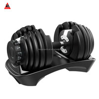Ensembles d'haltères en acier réglables à verrouillage rapide, portables, pour fitness et musculation, gamme 24kg/52.5lb et 40kg/90lb, avec logo personnalisé