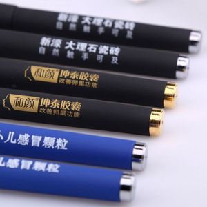 Custom Logo Printed Matte Blue Gel <b>Pen</b>, Smooth Writing Retractable <b>Pen</b> with Metal Clip, Promotional <b>Pen</b> for School - Product Image 6
