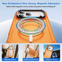 Dual Layer Hybride Anti-Stoot Telefoonhoesje met Ingebouwde Magnetische Ring Lensstandaard Beschermhoes voor iPhone 16 17 18 ProMax