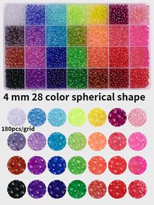 Oferta: Cuentas de Acrílico Cristal de 28 Colores, 4/6/8mm, para Hacer Pulseras, Collares y Joyería DIY - Product Image 4
