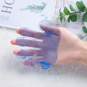 Cepillo de Cinco Dedos para Mascotas, Peine de Masaje para Perros Multicolor, Herramienta de Baño de Plástico - Product Image 4