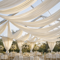 Cortina de Techo Elástica Personalizable de Spandex para Bodas, Telón de Fondo de Poliéster para Decoración de Escenarios de Eventos y Fiestas, Tela de Seda Láctea