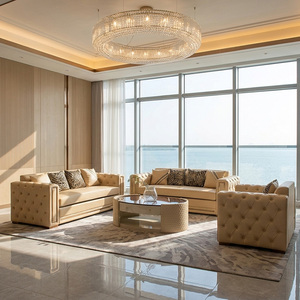 Set di <span class=keywords><strong>Divani</strong></span> Reclinabili in Pelle di Lusso Moderno, 1 2 3 Posti, Trapuntato, per Soggiorno <span class=keywords><strong>e</strong></span> Sala da Pranzo, in Vera Pelle Italiana - Product Image 2