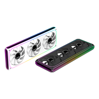 Ventilateur de boîtier AntarcChill tout-en-un 360 mm avec écran RPM, moteur haute vitesse, grand volume d'air, faible bruit, ventilateur de radiateur de refroidissement par eau pour PC