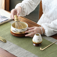 Ensemble de thé matcha en bambou en gros, mini ensemble de matcha