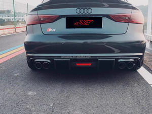 Alerón de patrón de carbono ABS de alta calidad con luz LED para <span class=keywords><strong>Audi</strong></span> <span class=keywords><strong>A3</strong></span> S3 difusor de parachoques trasero <span class=keywords><strong>Bodykit</strong></span> 14-16 - Product Image 4
