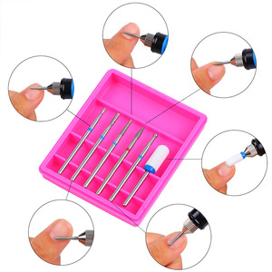 Juego de 6 brocas para uñas para máquina de manicura, 3/32 \ ", rebabas rotativas para cutículas y broca de diamante para uso en taladro de uñas - Product Image 5
