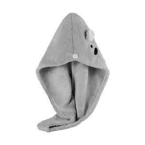 Shell Ridge Hair Drying Cap Coral Fleece 24.5x60.5cm Soft Absorbent Hooded Towel For Women Bath Use - Product Image 1
