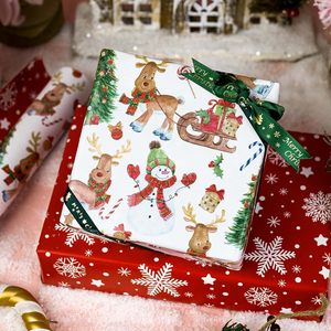 Christmas Wrapping <b>Paper</b> Reindeer Snowman Tree Design 17 In X 32.8 Ft Double Side Recyclable Gift Craft <b>Paper</b> - Product Image 6