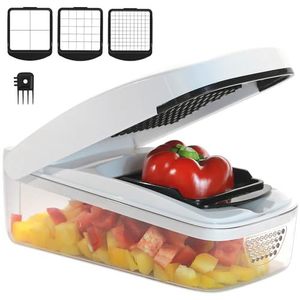 Trancheuse à légumes multifonctionnelle en acier inoxydable, hachoir à oignons moderne pour cuisine transfrontalière, ustensile divin pour couper les légumes - Product Image 3