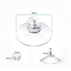 Kleine Glas-Silikon-Tischsaugnäpfe Starke Gummi-Fenstersauger Mit Kunststoffmuttern - Product Image 3