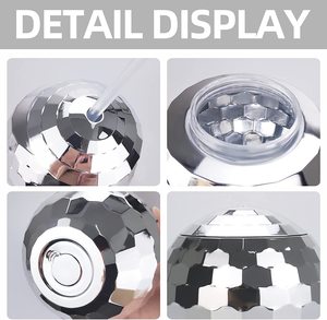 Vasos de Fiesta Brillantes Reutilizables de Plástico de 20 Onzas con Purpurina, Vasos de Fiesta Plateados con Forma de Bola de Discoteca para Despedida de Soltera - Product Image 4