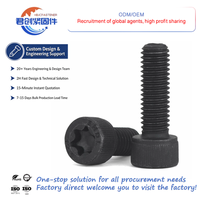 Vis en acier à tête fraisée Torx à filetage fin, oxyde noir, T10, tête en étoile, 6-48 8-40 10mm, pour lunette de visée optique, vis de fusil