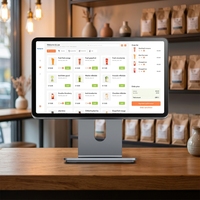 Tablette tactile Android de haute qualité de 12 pouces avec support POS, systèmes POS doubles à vendre