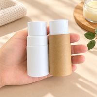 Tube en papier kraft de 8g pour baume à lèvres et baume au suif, emballage cosmétique de haute qualité pour stick de soin de la peau, vente en gros