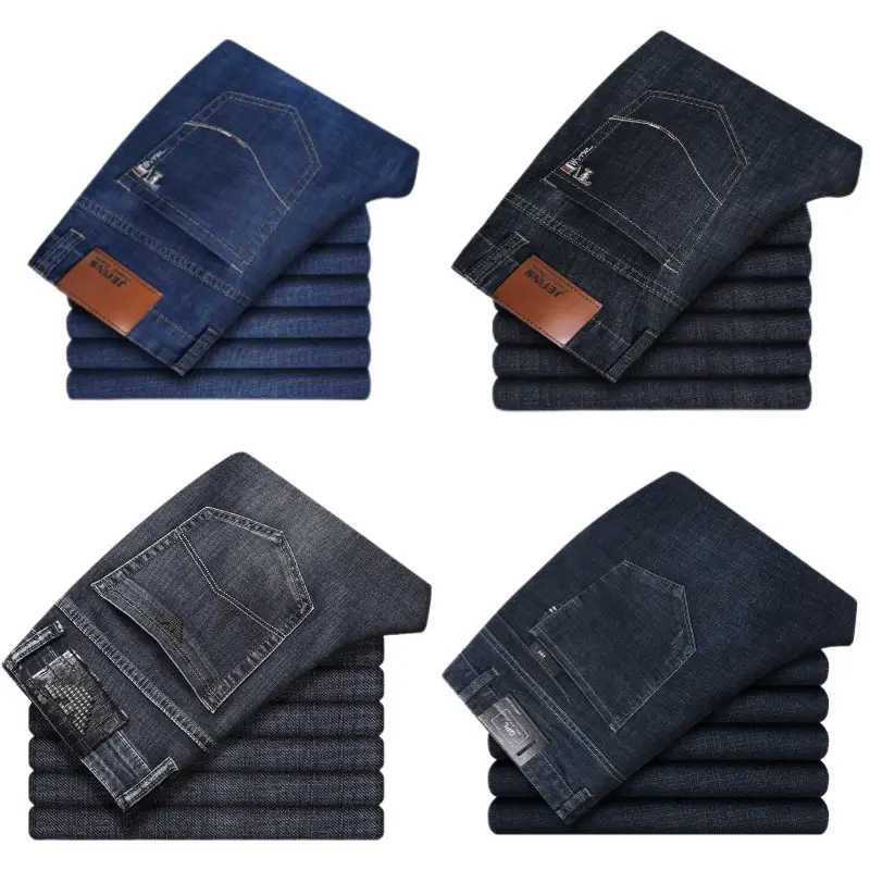 2022 High quality casual business straight Leg Men's jeans