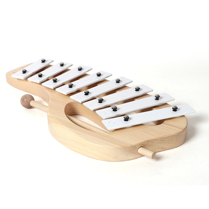 <span class=keywords><strong>Xylophone</strong></span> portatif en bois d'instrument de musique de métallophone de couleur blanche 8 tons pour l'enfant d'âge préscolaire d'enfant en bas âge - Product Image 4