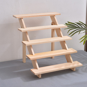 In stock solid wood dessert <b>table</b> storage rack, multi-tiered jewelry <b>display</b> rack, shop desktop storage and organization rack - Product Image 4