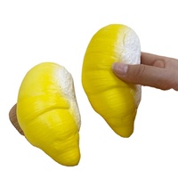 PU Schuim Realistisch Fruit Squishy Speelgoed Ultra-Zacht Gele Durian Vorm Langzaam Stijgend Squishy Stressverlichtend Knijpspeelgoed voor Kinderen Cadeau