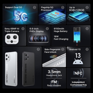 Nouvelle arrivée UMIDIGI <span class=keywords><strong>F3</strong></span> <span class=keywords><strong>Pro</strong></span> <span class=keywords><strong>5G</strong></span> téléphone portable 6 Go + 128 Go 6.6 pouces 6150mAh téléphones mobiles 4G Android 13 Smartphones - Product Image 2