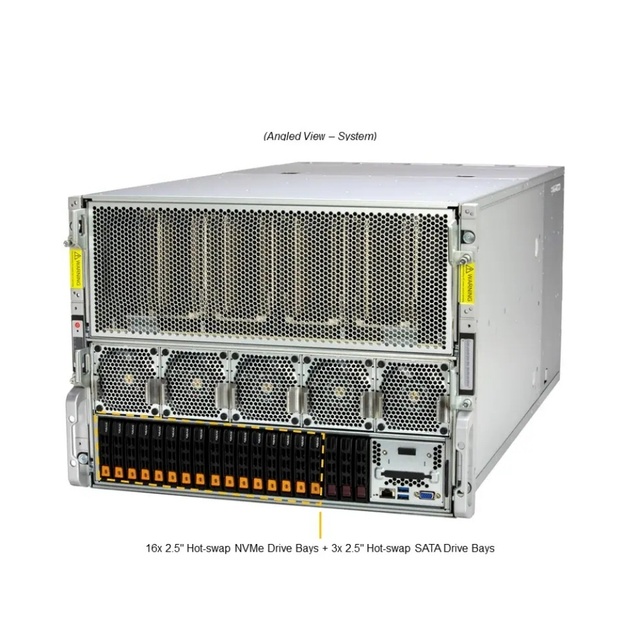 8U Rack Server AI Barebone System with 4th/5th Gen for Intel Xeon Processor Model C821GE-Stock