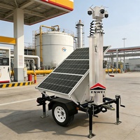 Fuente de Alimentación Rápida Portátil, Impermeable IP65, Paneles Solares Monocristalinos de 3x100W, Cámara de Vigilancia CCTV, Remolque, Almacenamiento NVR