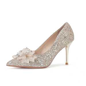 Zapatos de Novia con Flores de Cristal para Mujer, Tacón Alto, Talla Adulto 6681-23-187 - Product Image 5