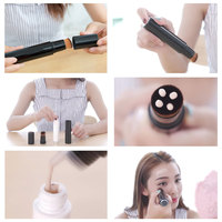 Pinceau applicateur cosmétique rechargeable avec logo personnalisé, pour poudre libre Kabuki, fond de teint liquide et pompe distributeur