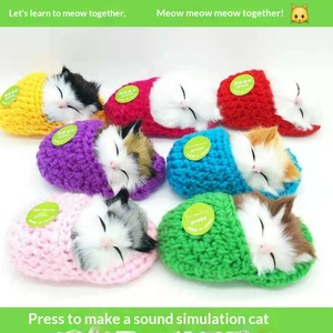 Set di 8 Gattini Dormienti in Pantofole, Mini Peluche Soffici con Suoni, Decorazione per la Casa, Giocattolo Gattino Dormiente - Product Image 4