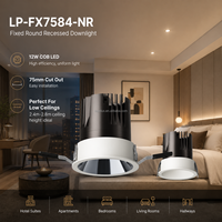 Plafonnier LED Rond Fixe 12W Encastré COB UGR<19 pour Éclairage d'Appartement, Chambre et Couloir LP-FX7584-NR-21