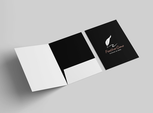 Pochette de présentation de documents de bureau mats avec impression personnalisée Classeur noir en carton avec logo Spot UV - Product Image 3