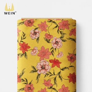 <span class=keywords><strong>Tela</strong></span> de Algodón Premium C180 Orgánica Peinada, Edición Limitada, Serie Floral <span class=keywords><strong>Amarilla</strong></span>, para Vestidos de Mujer - Product Image 3