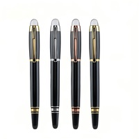 Stylo de luxe de marque avec logo personnalisé, couronne en cristal, fournitures de bureau, cadeaux haut de gamme pour ingénieur