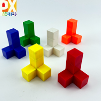 Ensemble de blocs de construction en plastique magnétique transparent pour enfants Puzzle Cubes jouet avec certificat CPC